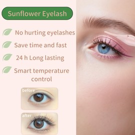 Heated Eyelash Curler, Fast Heat up Within 10s, 24 Hours Long Lasting, 4 Adjustable Temp (50°C-80°C),USB-C Rechargeable, Portable Mini Eyelash Curler (Pink)