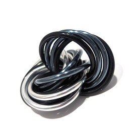 Möbii Fidget Ball (MultiColor): Quiet Mobius ADHD Anxiety Stim Stress Relief Toy Tool for Home Travel Office or Desk (Medium, Half, Monochrome)