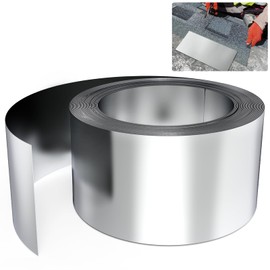 Fixirons Zinc Metal Strip for Roof Moss Zinc Roofing Roll, 55 Feet x 2.5 Inches Metal Flashing Prevent Moss Roofing Stains, Silver