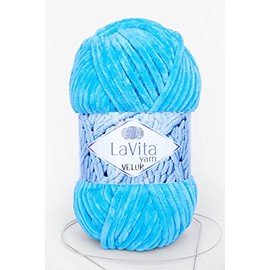 LaVita Yarn VELUR Hand Knitting Yarn, 1-Ball Packed, 100% Micro Polyester Yarn, 1 Ball 100 gr, 120 mt Taka Yarn (5801)
