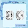 H.ZHENYUE Silver Clip x 2 Charms for Bracelets 925 Sterling