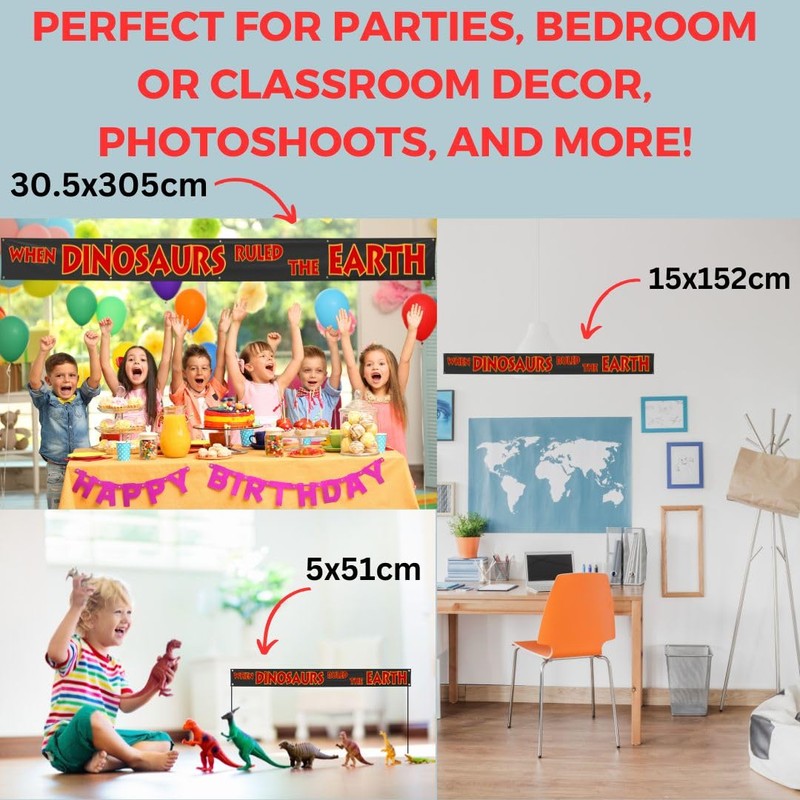 Banner When Dinosaurs Ruled the Earth (2 x 20 pulgadas)