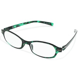 デューク 老眼鏡 レディース +1.5 度数 ネオクラシックデュー 超軽量フレーム ソフトケース付き グリーン GLR-11-4+1.50