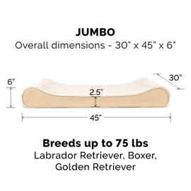 Furhaven Cooling Gel Dog Bed for Large Dogs w/ Removable Washable Cover, For Dogs Up to 75 lbs - Ultra Plush Faux Fur & Suede Luxe Lounger Contour Mattress - Cream, Jumbo/XL