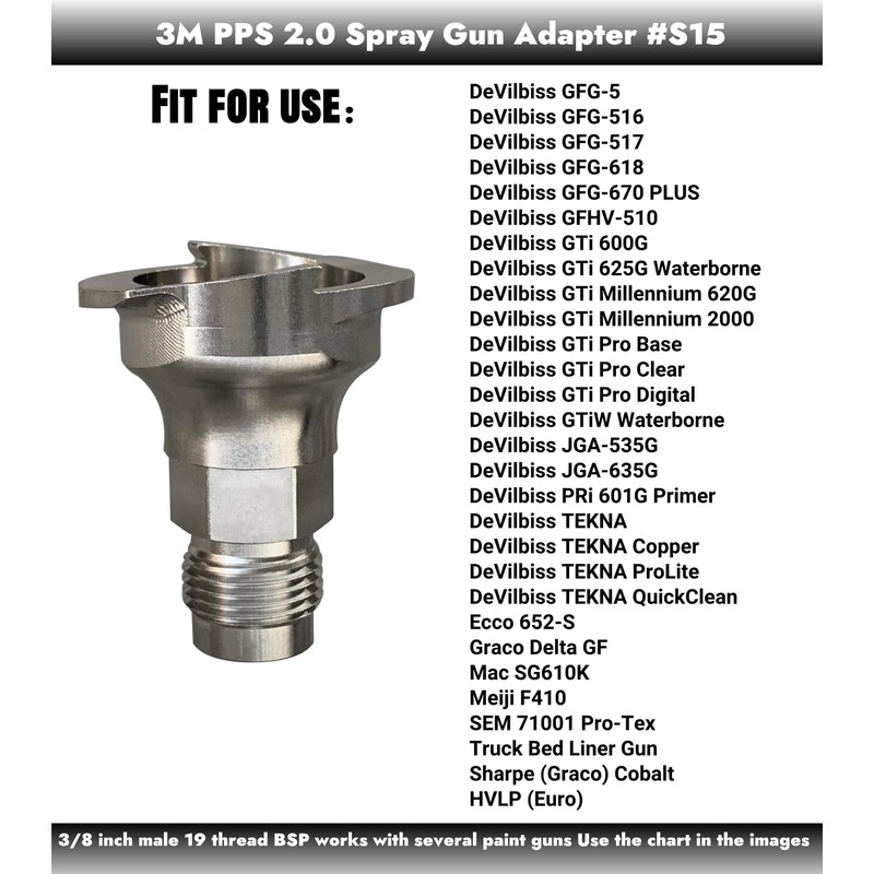 MITANSLE PPS 2.0 Spray Gun Adapter #S15 (26046) - 3/8