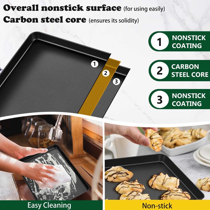 P&P CHEF 12.4 Inch Toaster Oven Tray, Nonstick Toaster Oven