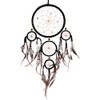 GURU SHOP Dream Catcher with Semi-Precious Stones - Black, Diameter: