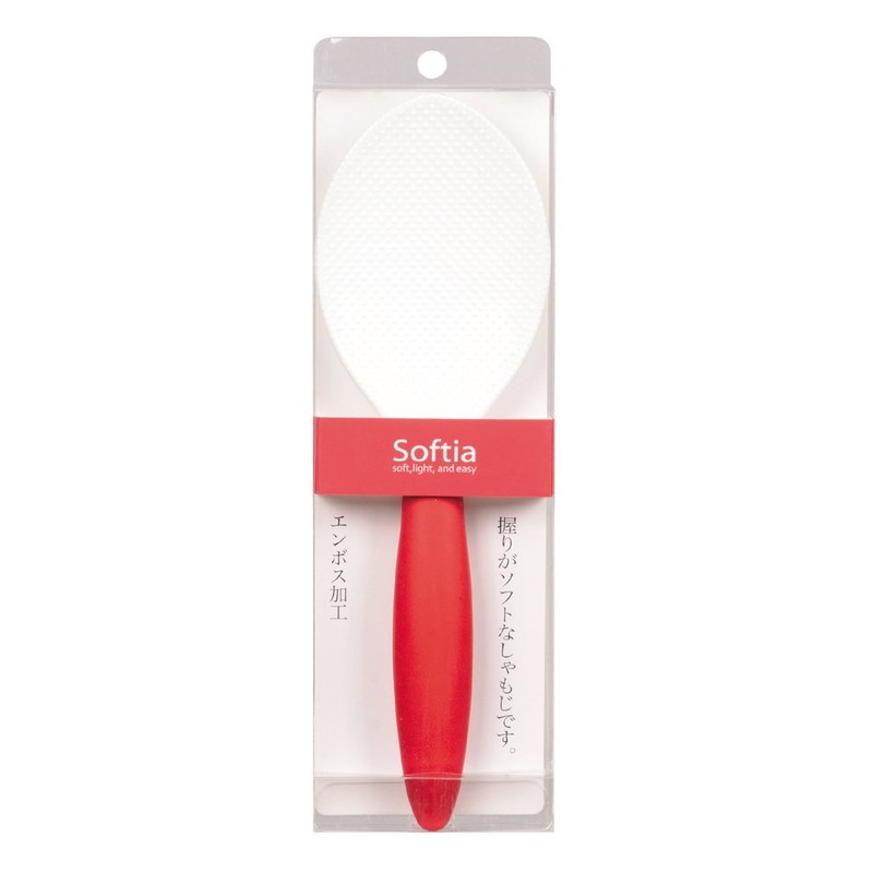 パール金属 Softia 握りがSoft しゃもじ レッド C-3688