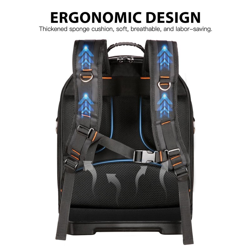 Tool Backpack, Heavy Duty Tool Bag, Hvac Tool Bags, Electrician