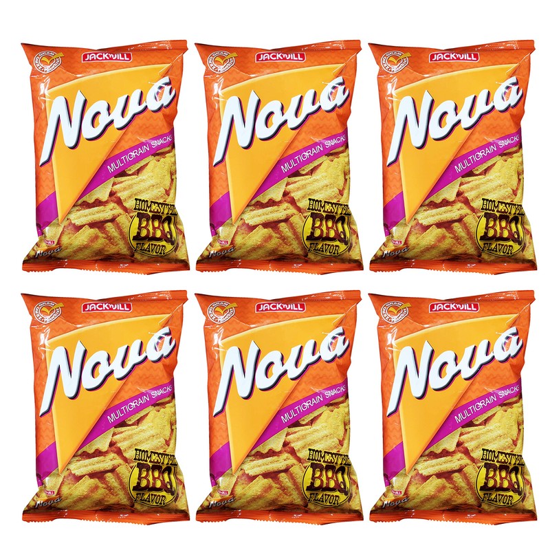 Jack'n Jill Nova Multigrain Homestyle BBQ Flavor Chips Snack (6