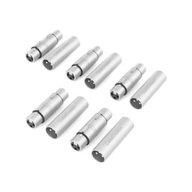 CableCreation [5-Pair XLR Female to Female & XLR Male to Male 3PIN Adapter Connector Compatible Microphone,Mixer,Silver