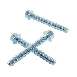 HROMIGRY 1/2" x 3" Concrete Screws (12 Pack) 1/2 inch Concrete Anchor Bolts for Masonry, Cement, Brick or Block, Zinc Plated