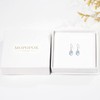 Moonstone Star Drop Earrings S925 Sterling Silver Star Drop Earrings