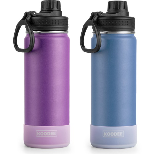 koodee Insulated Water Bottle 2 Pack-22 oz Stainless Steel Vacuum