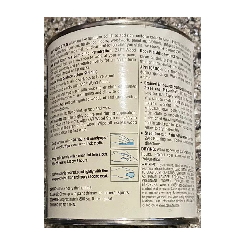 ZAR Quart Can ZAR 140 MERLOT Oil Based Interior Wood