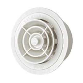 Shinyei Home Create SRM-100NC Ventilation Vent Parts, Round Round, Register, Cooler Cap, Silver White Body: Depth 5.4 inches (13.4 cm), Main Unit: Height 2.2 inches (5.6 cm), Body: Width 5.3 inches