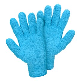 Abeillo - Guantes de microfibra para limpieza de plantas, reutilizables y lavables, guantes de limpieza, guantes de limpieza para casa y coches, persianas (azul marino)
