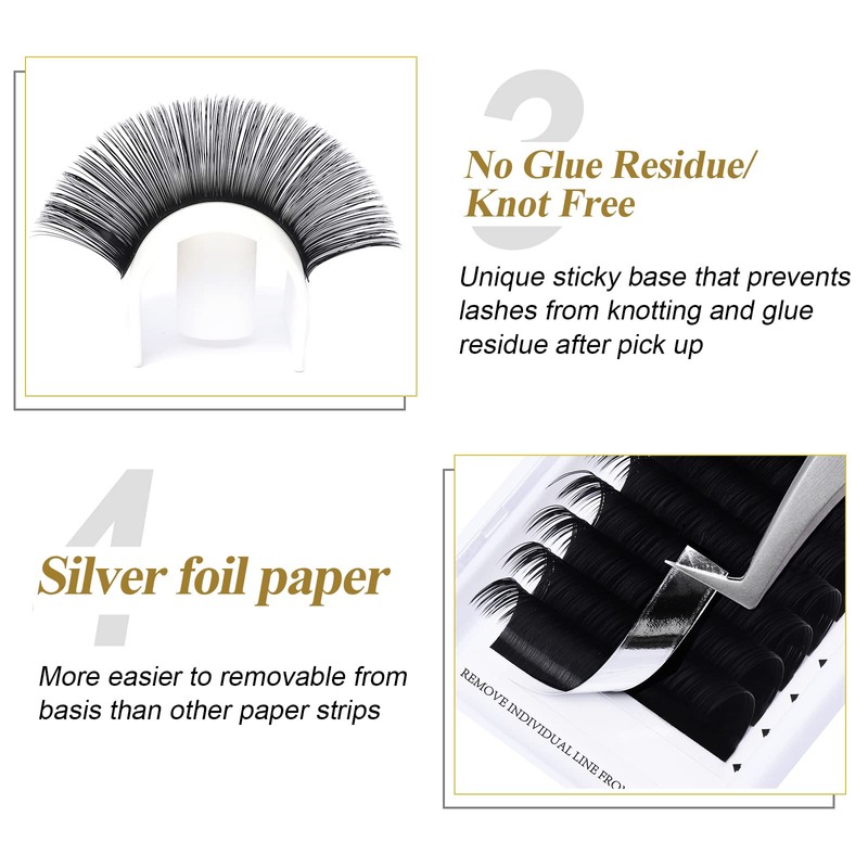 GEMERRY Individual Eyelash Extensions 11 mm for Eyelash Extension 0.05