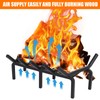 17 Inch Fireplace Grate with Ember Retainer,Cast Iron Fireplace Log