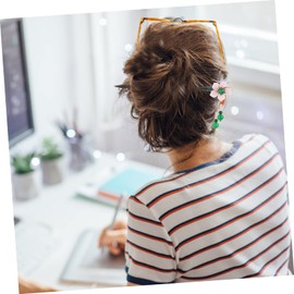 TOVINANNA Flower-shaped Hair Pin Bun Holder Hair Accessories for Women Hair Clips Black Hair Pin Chopstick Hairpin Tassel Hairpin Chinese