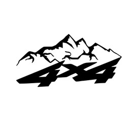 4x4 Off Road Vinyl Decal Sticker Design #7 for Cars Trucks Vans SUV Bumper Off-Road (9" x 4.5", Black Glossy)