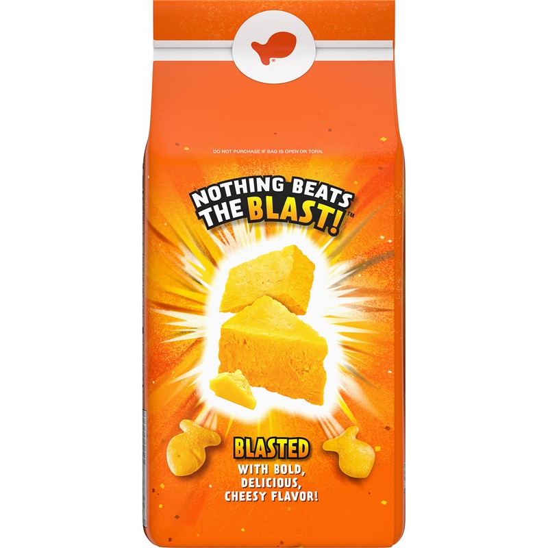 Goldfish Flavor Blasted Xtra Cheddar Cheese Crackers, Baked Snack Crackers,