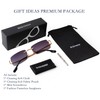 SDinm Small Narrow Rimless Sunglasses Fashion Frameless Rectangle Tinted Lens