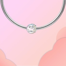 LUXILLA Colorful I Love You to the Moon and Back Charm 925 Sterling Silver Fits Bracelets Necklace Pendant Bead Charms Jewelry Gift for Women Family Friends