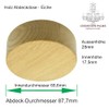 Canopy Distribution Box Oak Wood with Accessories Diameter 85 x