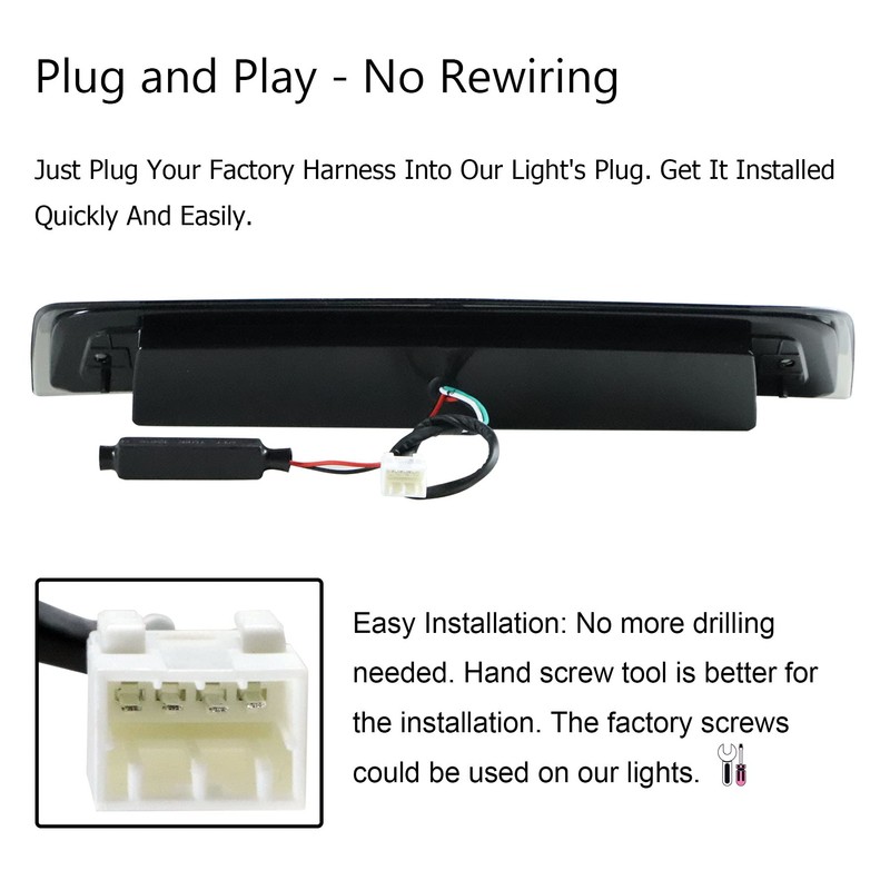 Tresound 3rd Third Brake Light for 2009-2017 Dodge Ram 1500