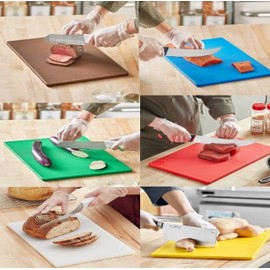 TrueCraftware- Set of 6 Cutting Boards for Kitchen 18" X 12" X 1/2” Assorted Colors- Color Coded Durable Kitchen Cutting Board Chopping Board Non Slip Cutting Mat for Meat Vegetables Dishwasher Safe