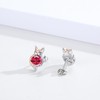 OHAYOO Fox Earrings 925 Sterling Silver Birthstone Earrings for Women