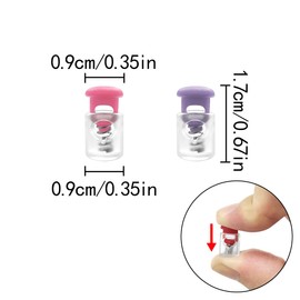 HAIKING Spring Cord Locks, 50 PCS Mixed Color Plastic Cord Toggle Stoppers for Pants, Paracord, Hoodies, Backpack (9 x 17mm/0.35 x 0.67in)