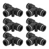10pcs Pneumatic Tube Fitting Durable PVC Stable Sealing Corrosion Resistance