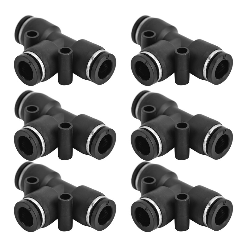 10pcs Pneumatic Tube Fitting Durable PVC Stable Sealing Corrosion Resistance