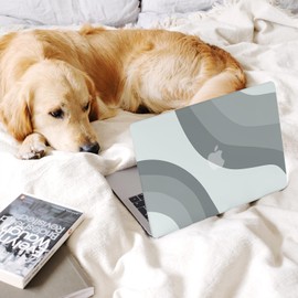 Seorsok Compatible with MacBook Air 15 inch Case 2023 Release A2941 M2 Chip Liquid Retina Display Touch ID,Cute Plastic Hard Shell Case with Keyboard Cover,Grey