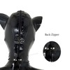 GREEFEI Latex Hood Mask with Cat Ears, Natural Rubber Mask