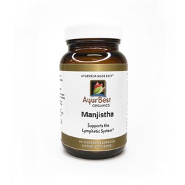 AyurBest Manjistha Herbal Supplements 400mg Capsules, USDA Organic, Kosher - 90 Count