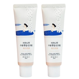 round wrap Birch Moisture Tone-up Sun Cream 50ml x 2 / 자작나무 수분 톤업 선크림 50ml 2개