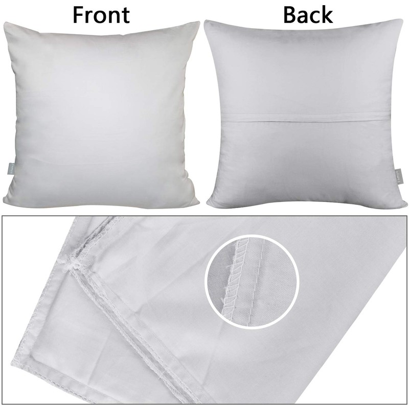 4-Pack Cotton Comfortable Solid Decorative Throw Pillow Case Square Cushion