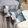 Emvency Set of 2 Blue White and Gray Throw Pillow