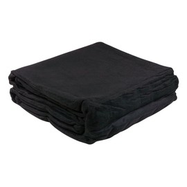 Mytee Products 10'x13' Black Pre Tarp Blanket with Grommets for Tarp & Cargo Load & Protection - Heavy Duty Textile Moving Blankets for Packing & Shipping Furniture - Non-Abrasive Surface
