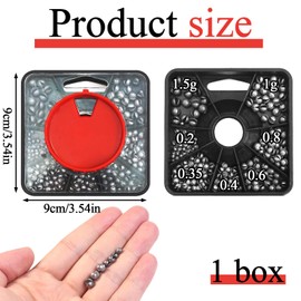 179PCS Split Shot Fishing Weights, 7-Way Dispenser Fishing Tackle Set, Soft Metal Fishing Shot Weights for Carp & Coarse Angling, Durable Fishing Weights for All Conditions