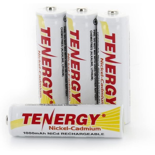 4 pcs Tenergy 1.2V Rechargeable NiCd AA (14500) Batteries for Solar Garden Landscape Light