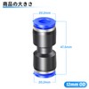 TAILONZ PNEUMATIC BLUE STRAIGHT 2-WAY - 12MM TUBE OD PUSH