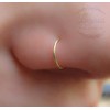 Gold Nose Ring - Tiny Thin 20 Gauge 7mm Nose