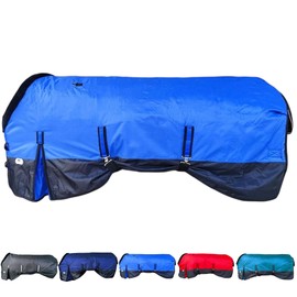 Majestic Ally 420D Water Proof Horse Stable Blanket, 200 G Polofil, 210 T Lining, Multiple Colors and Sizes (Royal Blue, 80")