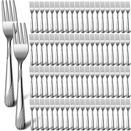 Bokon 200 Pieces Dinner Forks Bulk Set 6.9 Inches Stainless Steel Forks Silverware Durable Table Forks Set for Home Restaurant Kitchen Dishwasher Safe