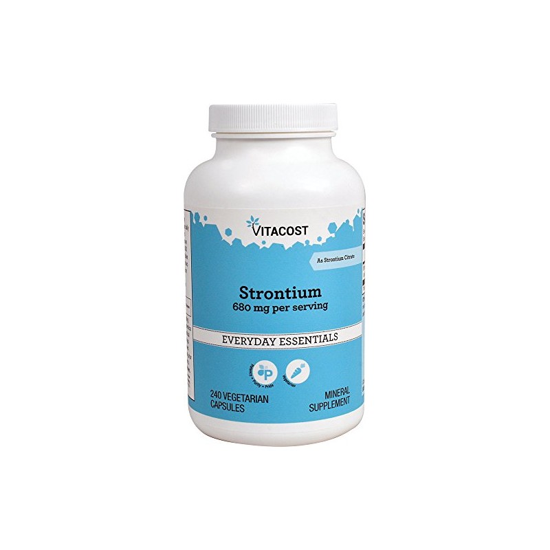 Vitacost Strontium - 680 mg per Serving - 240 Vegetarian