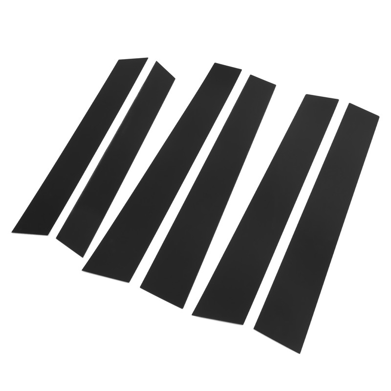 6 Pcs Side Door Window Cover Glossy Black Pillar Post